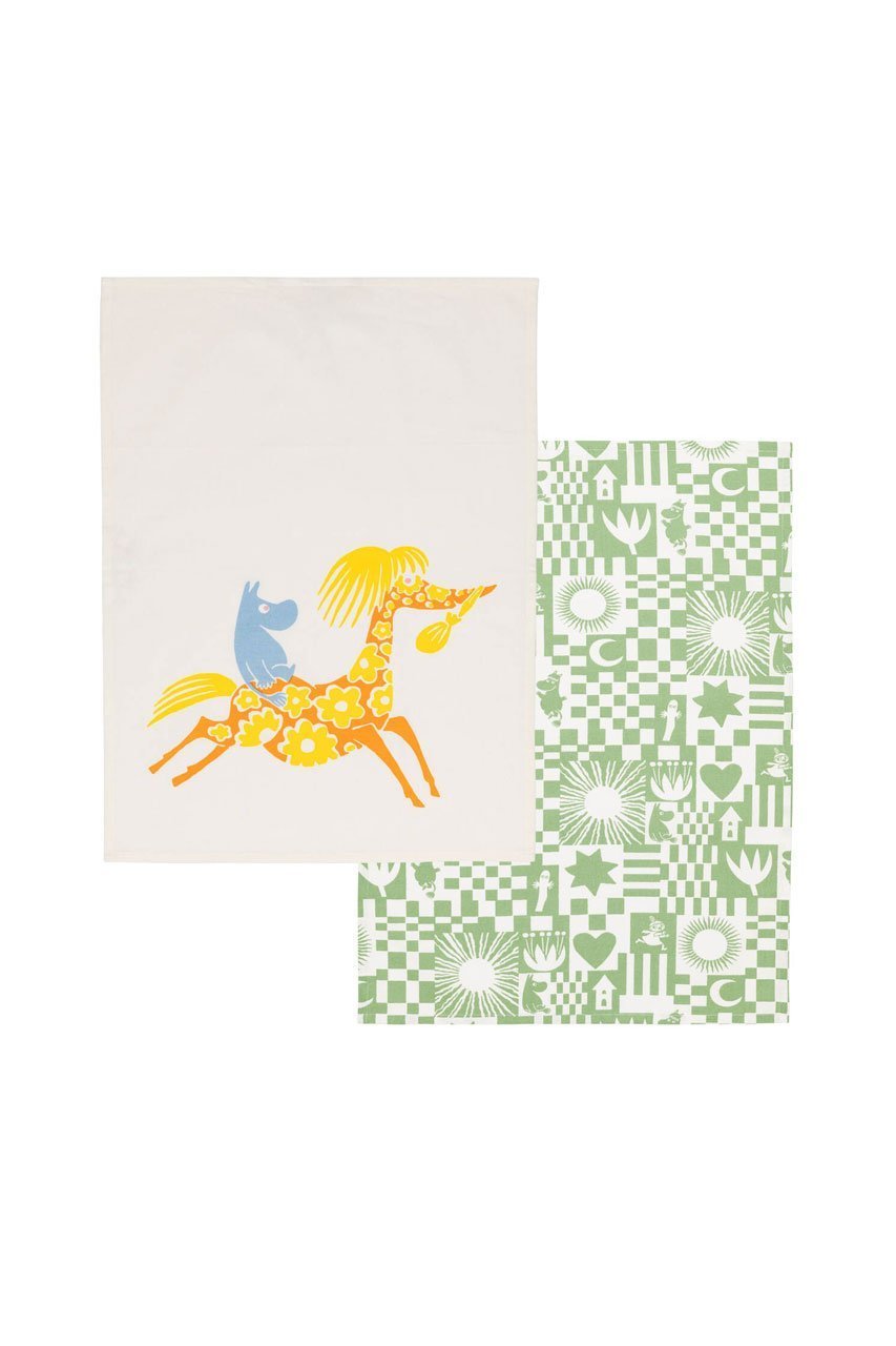 【ムーミン バイ アラビア/MOOMIN by ARABIA / GOODS】のムーミン キッチン キッチンタオル 50x70cm 2枚セット インテリア・キッズ・メンズ・レディースファッション・服の通販 founy(ファニー) 　イラスト　Illustration　タオル　Towel, Bath Towel　再入荷　Restock / Back in Stock　夏　Summer　パーティー グリーン|ID: prp329100004629364 ipo3291000000033285558