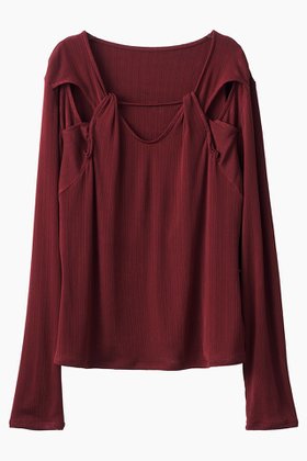 【ミューラル/MURRAL】のTwist トップス 人気、トレンドファッション・服の通販 founy(ファニー) ファッション Fashion レディースファッション Fashion for Women トップス・カットソー Cut & Sew Tops シャツ・ブラウス・オフィスカジュアル Elegant Blouses & Button-Ups ロングTシャツ・Tシャツ Longline T-Shirts & Tees カットソー・ベーシックTシャツ Cut-and-Sewn Tops / Stretch Tees & Basics 2025年 2025 2025-2026秋冬・A/W Autumn/Winter 2025–26 AW25–26 インナー Innerwear エレガント 上品 Elegant カットソー Cut and Sewn Top コレクション Collection, Seasonal Line スリーブ Sleeve, Long Sleeve / Short Sleeve ロング Long, Long-Length A/W・秋冬 Autumn/Winter |ID:prp329100004630013