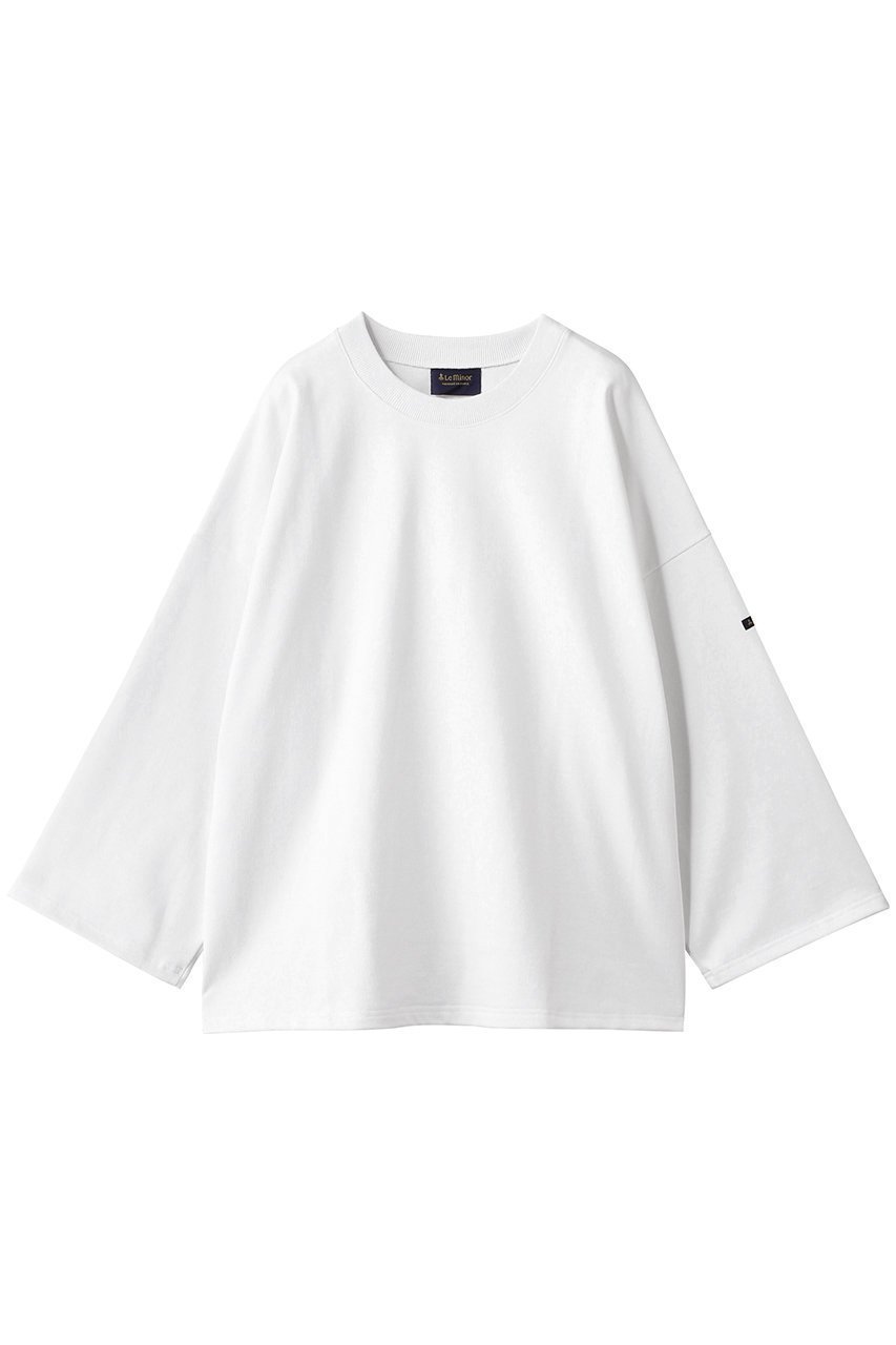 【エリオポール/heliopole】の【Le Minor】ラージコットンフレアスリーブカットソー 人気、トレンドファッション・服の通販 founy(ファニー) 　ファッション　Fashion　レディースファッション　Fashion for Women　トップス・カットソー　Cut & Sew Tops　シャツ・ブラウス・オフィスカジュアル　Elegant Blouses & Button-Ups　ロングTシャツ・Tシャツ　Longline T-Shirts & Tees　カットソー・ベーシックTシャツ　Cut-and-Sewn Tops / Stretch Tees & Basics　2025年　2025　2025-2026秋冬・A/W　Autumn/Winter 2025–26 AW25–26　エレガント 上品　Elegant　カットソー　Cut and Sewn Top　スリーブ　Sleeve, Long Sleeve / Short Sleeve　デニム　Denim, Jeans Material　トレンド　Trend, Trending Now　フレア　Flare, Flared　リラックス　Relax, Relaxed Fit　ロング　Long, Long-Length　ワイド　Wide, Wide Fit　A/W・秋冬　Autumn/Winter　 other-1|ID: prp329100004630015 ipo3291000000033298356