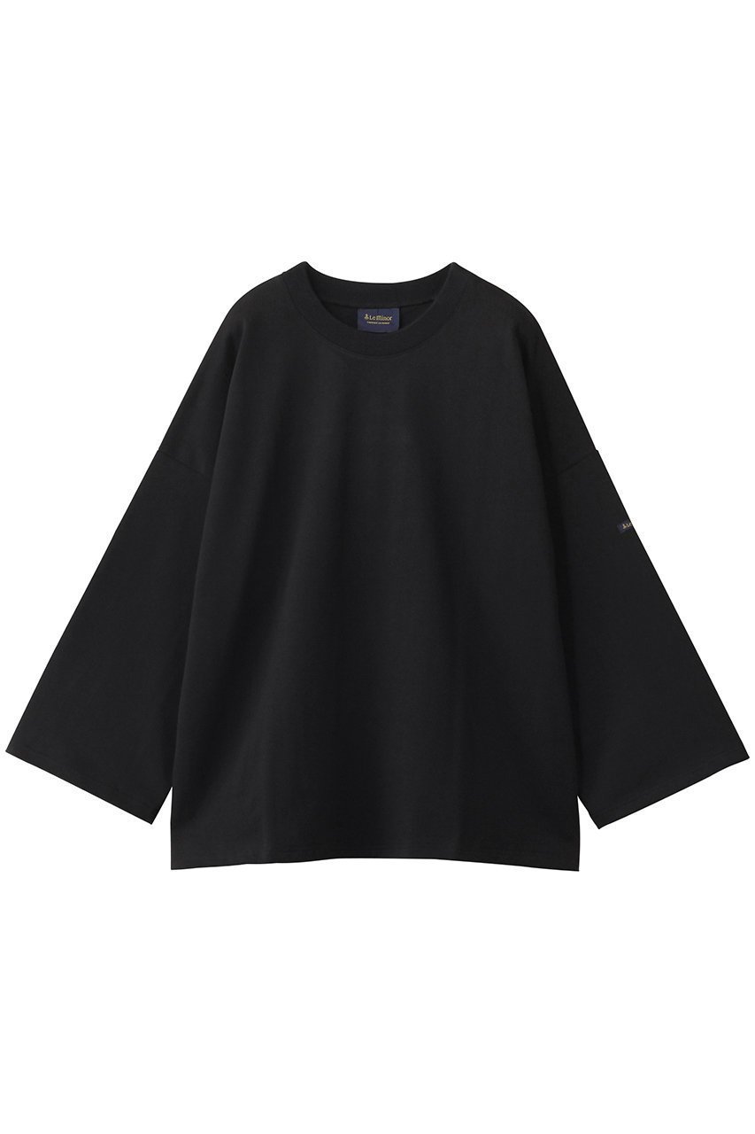 【エリオポール/heliopole】の【Le Minor】ラージコットンフレアスリーブカットソー インテリア・キッズ・メンズ・レディースファッション・服の通販 founy(ファニー) 　ファッション　Fashion　レディースファッション　Fashion for Women　トップス・カットソー　Cut & Sew Tops　シャツ・ブラウス・オフィスカジュアル　Elegant Blouses & Button-Ups　ロングTシャツ・Tシャツ　Longline T-Shirts & Tees　カットソー・ベーシックTシャツ　Cut-and-Sewn Tops / Stretch Tees & Basics　エレガント 上品　Elegant　カットソー　Cut and Sewn Top　スリーブ　Sleeve, Long Sleeve / Short Sleeve　デニム　Denim, Jeans Material　トレンド　Trend, Trending Now　フレア　Flare, Flared　リラックス　Relax, Relaxed Fit　ロング　Long, Long-Length　ワイド　Wide, Wide Fit　ブラック|ID: prp329100004630015 ipo3291000000035376009