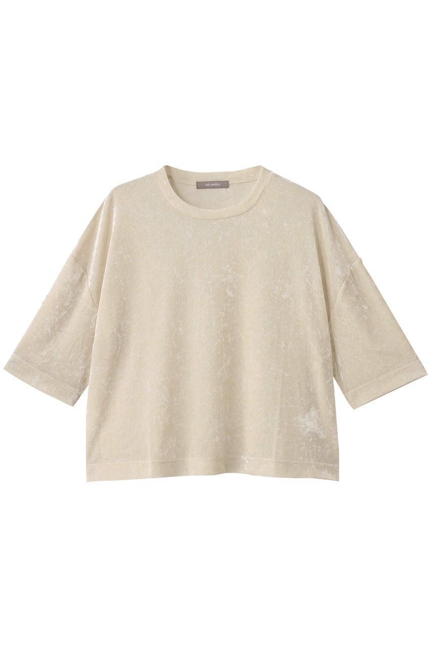 【エリオポール/heliopole】のシアーベロアTシャツ 人気、トレンドファッション・服の通販 founy(ファニー) 　ファッション　Fashion　レディースファッション　Fashion for Women　トップス・カットソー　Cut & Sew Tops　シャツ・ブラウス・オフィスカジュアル　Elegant Blouses & Button-Ups　ロングTシャツ・Tシャツ　Longline T-Shirts & Tees　カットソー・ベーシックTシャツ　Cut-and-Sewn Tops / Stretch Tees & Basics　ベロアトップス　Velour Tops / Velvet-Look Items　2025年　2025　2025-2026秋冬・A/W　Autumn/Winter 2025–26 AW25–26　シアー　Sheer, See-Through　ショート　Short, Short Length　スリーブ　Sleeve, Long Sleeve / Short Sleeve　トレンド　Trend, Trending Now　ベロア　Velour, Soft Velvet　秋　Autumn　A/W・秋冬　Autumn/Winter　 other-1|ID: prp329100004630016 ipo3291000000033298364
