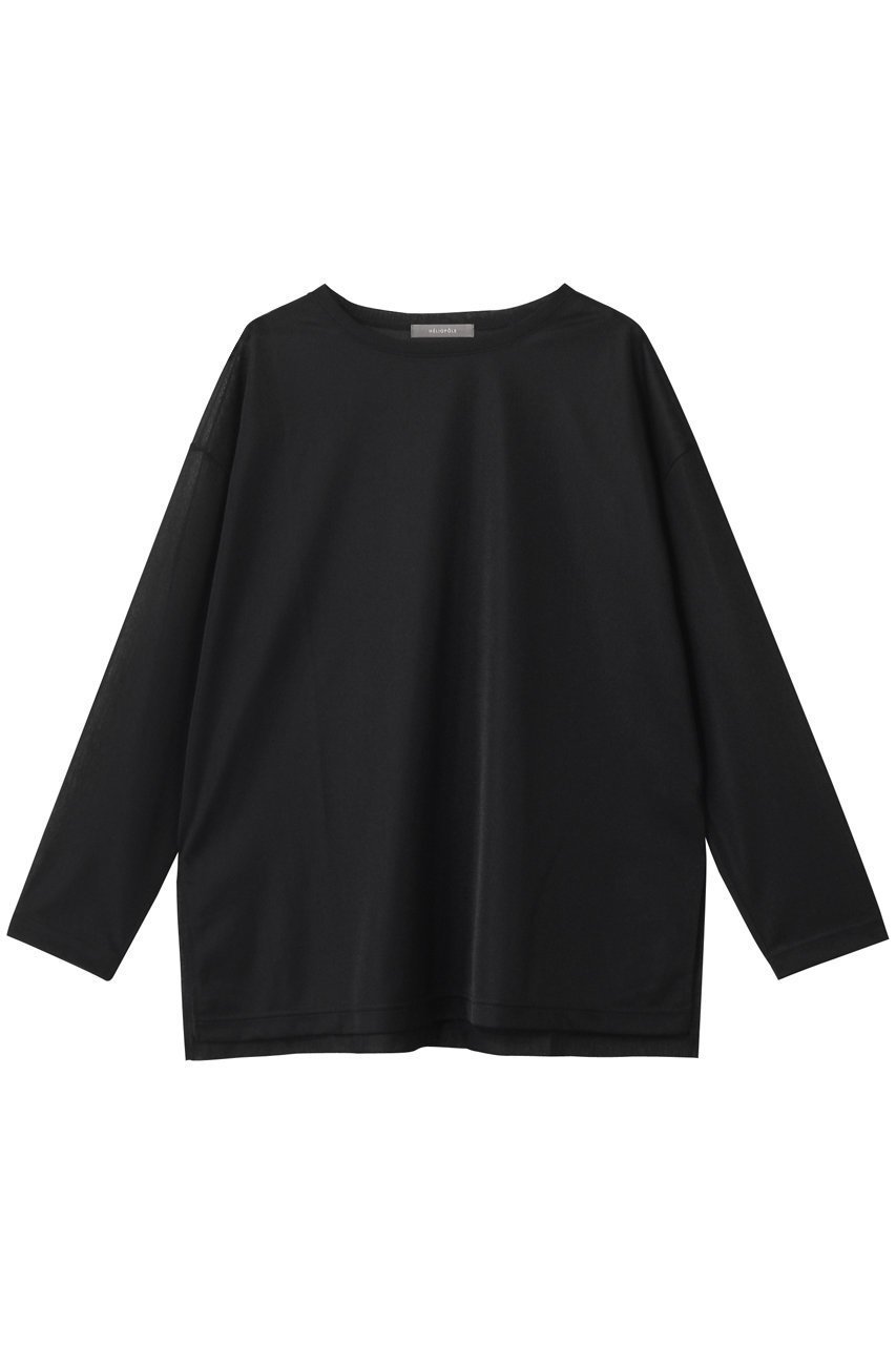 【エリオポール/heliopole】のシアーロングスリーブTシャツ インテリア・キッズ・メンズ・レディースファッション・服の通販 founy(ファニー) 　ファッション　Fashion　レディースファッション　Fashion for Women　トップス・カットソー　Cut & Sew Tops　シャツ・ブラウス・オフィスカジュアル　Elegant Blouses & Button-Ups　ロングTシャツ・Tシャツ　Longline T-Shirts & Tees　カットソー・ベーシックTシャツ　Cut-and-Sewn Tops / Stretch Tees & Basics　2025年　2025　2025-2026秋冬・A/W　Autumn/Winter 2025–26 AW25–26　インナー　Innerwear　キャミソール　Camisole, Spaghetti Strap Top　シアー　Sheer, See-Through　スリーブ　Sleeve, Long Sleeve / Short Sleeve　ロング　Long, Long-Length　秋　Autumn　A/W・秋冬　Autumn/Winter　ブラック|ID: prp329100004630017 ipo3291000000033298374