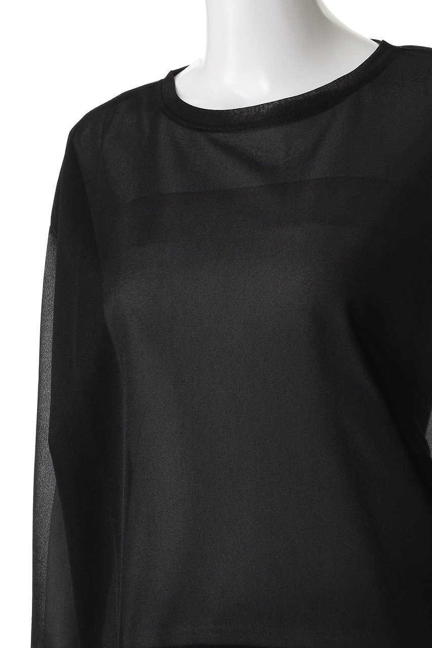 【エリオポール/heliopole】のシアーロングスリーブTシャツ 人気、トレンドファッション・服の通販 founy(ファニー) 　ファッション　Fashion　レディースファッション　Fashion for Women　トップス・カットソー　Cut & Sew Tops　シャツ・ブラウス・オフィスカジュアル　Elegant Blouses & Button-Ups　ロングTシャツ・Tシャツ　Longline T-Shirts & Tees　カットソー・ベーシックTシャツ　Cut-and-Sewn Tops / Stretch Tees & Basics　インナー　Innerwear　キャミソール　Camisole, Spaghetti Strap Top　シアー　Sheer, See-Through　スリーブ　Sleeve, Long Sleeve / Short Sleeve　ロング　Long, Long-Length　秋　Autumn　other-5|ID: prp329100004630017 ipo3291000000035543407