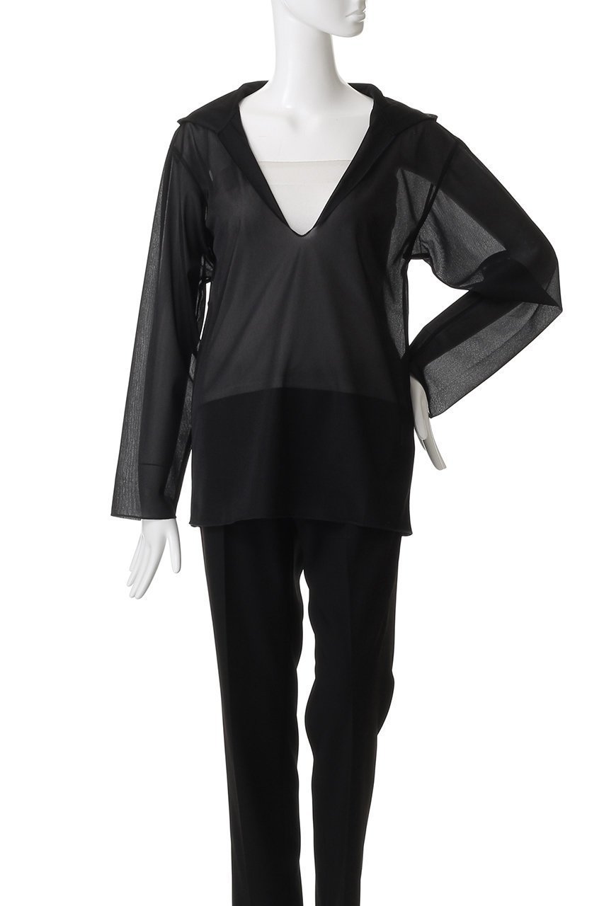 【エリオポール/heliopole】のシアーフーディープルオーバー 人気、トレンドファッション・服の通販 founy(ファニー) 　ファッション　Fashion　レディースファッション　Fashion for Women　トップス・カットソー　Cut & Sew Tops　シャツ・ブラウス・オフィスカジュアル　Elegant Blouses & Button-Ups　レディースパーカー・カジュアルフーディー　Casual Hoodies & Sweatshirts　ロングTシャツ・Tシャツ　Longline T-Shirts & Tees　カジュアルプルオーバー・ニットトップス　Pullovers & Knit Tops / Casual Pullovers　スウェット・クルーネックトップス　Sweatshirts & Crewnecks / Relaxed Fit Sweat Tops　カットソー・ベーシックTシャツ　Cut-and-Sewn Tops / Stretch Tees & Basics　2025年　2025　2025-2026秋冬・A/W　Autumn/Winter 2025–26 AW25–26　インナー　Innerwear　シアー　Sheer, See-Through　ベスト　Vest, Waistcoat　A/W・秋冬　Autumn/Winter　other-2|ID: prp329100004630018 ipo3291000000033298382