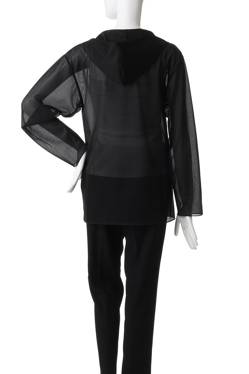 【エリオポール/heliopole】のシアーフーディープルオーバー 人気、トレンドファッション・服の通販 founy(ファニー) 　ファッション　Fashion　レディースファッション　Fashion for Women　トップス・カットソー　Cut & Sew Tops　シャツ・ブラウス・オフィスカジュアル　Elegant Blouses & Button-Ups　レディースパーカー・カジュアルフーディー　Casual Hoodies & Sweatshirts　ロングTシャツ・Tシャツ　Longline T-Shirts & Tees　カジュアルプルオーバー・ニットトップス　Pullovers & Knit Tops / Casual Pullovers　スウェット・クルーネックトップス　Sweatshirts & Crewnecks / Relaxed Fit Sweat Tops　カットソー・ベーシックTシャツ　Cut-and-Sewn Tops / Stretch Tees & Basics　インナー　Innerwear　シアー　Sheer, See-Through　ベスト　Vest, Waistcoat　other-4|ID: prp329100004630018 ipo3291000000035593388