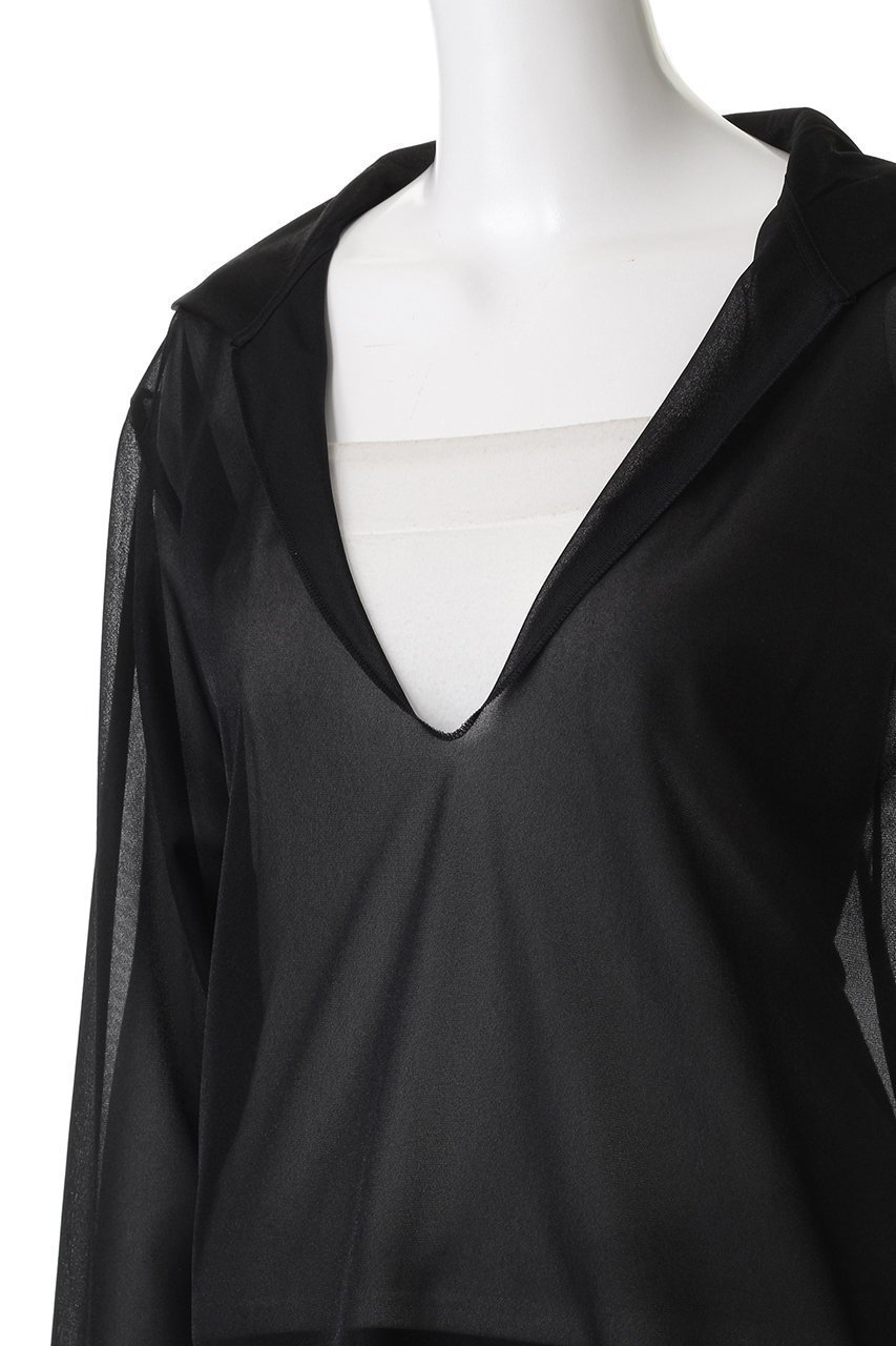 【エリオポール/heliopole】のシアーフーディープルオーバー 人気、トレンドファッション・服の通販 founy(ファニー) 　ファッション　Fashion　レディースファッション　Fashion for Women　トップス・カットソー　Cut & Sew Tops　シャツ・ブラウス・オフィスカジュアル　Elegant Blouses & Button-Ups　レディースパーカー・カジュアルフーディー　Casual Hoodies & Sweatshirts　ロングTシャツ・Tシャツ　Longline T-Shirts & Tees　カジュアルプルオーバー・ニットトップス　Pullovers & Knit Tops / Casual Pullovers　スウェット・クルーネックトップス　Sweatshirts & Crewnecks / Relaxed Fit Sweat Tops　カットソー・ベーシックTシャツ　Cut-and-Sewn Tops / Stretch Tees & Basics　インナー　Innerwear　シアー　Sheer, See-Through　ベスト　Vest, Waistcoat　other-5|ID: prp329100004630018 ipo3291000000035593389