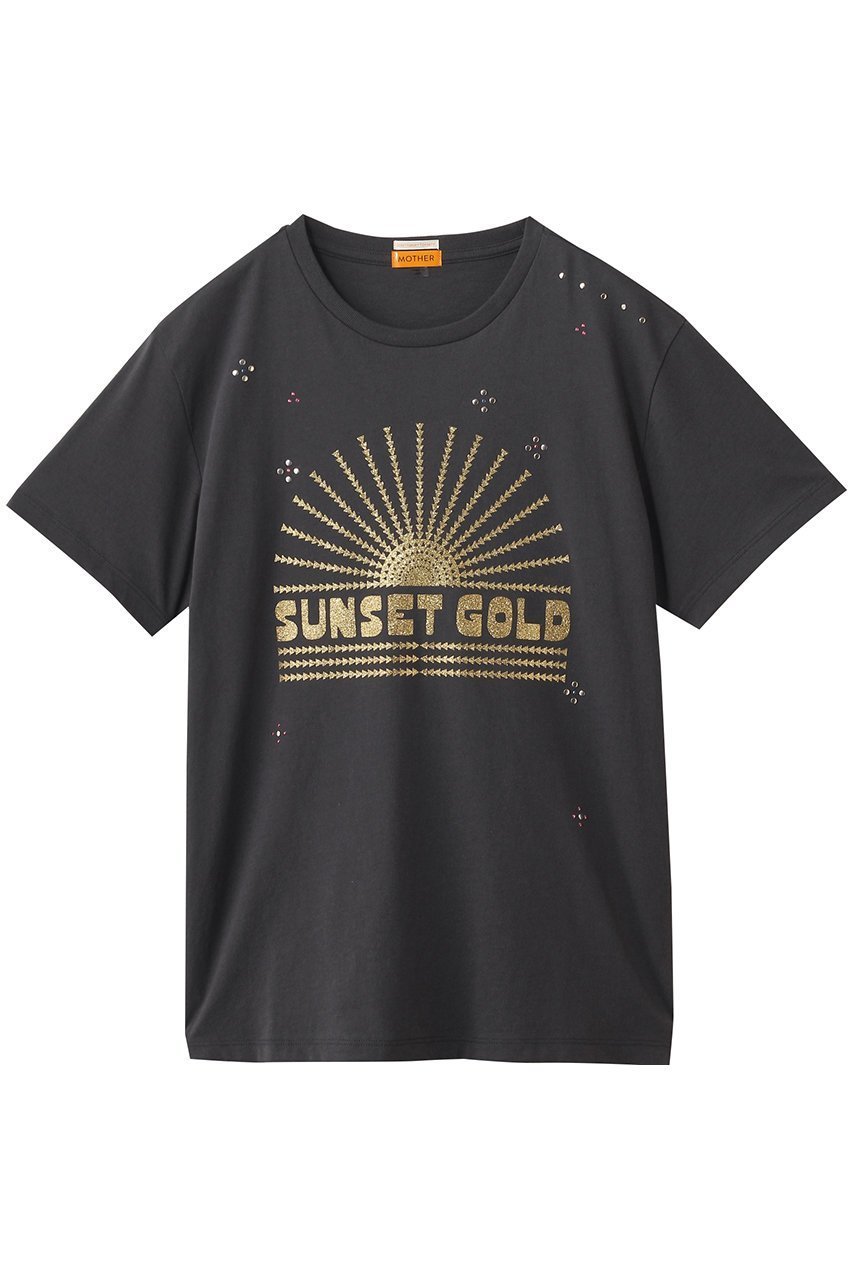 【マザー/MOTHER】のTHE ROWDY SUNSET GOLD Tシャツ (SET) インテリア・キッズ・メンズ・レディースファッション・服の通販 founy(ファニー) 　ファッション　Fashion　レディースファッション　Fashion for Women　トップス・カットソー　Cut & Sew Tops　シャツ・ブラウス・オフィスカジュアル　Elegant Blouses & Button-Ups　ロングTシャツ・Tシャツ　Longline T-Shirts & Tees　カットソー・ベーシックTシャツ　Cut-and-Sewn Tops / Stretch Tees & Basics　ショート　Short, Short Length　シルバー　Silver, Metallic Silver　スタッズ　Studs, Metal Accents　スリーブ　Sleeve, Long Sleeve / Short Sleeve　フロント　Front, Front Design　グレー|ID: prp329100004630019 ipo3291000000033298387
