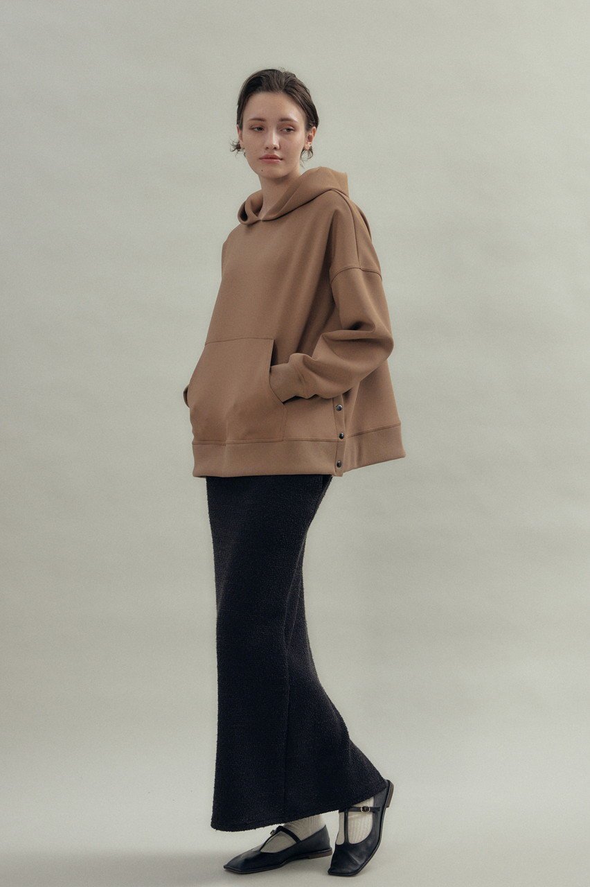 【フローレント/FLORENT】のストレッチ フーディー 人気、トレンドファッション・服の通販 founy(ファニー) 　ファッション　Fashion　レディースファッション　Fashion for Women　トップス・カットソー　Cut & Sew Tops　シャツ・ブラウス・オフィスカジュアル　Elegant Blouses & Button-Ups　レディースパーカー・カジュアルフーディー　Casual Hoodies & Sweatshirts　ロングTシャツ・Tシャツ　Longline T-Shirts & Tees　スウェット・クルーネックトップス　Sweatshirts & Crewnecks / Relaxed Fit Sweat Tops　カットソー・ベーシックTシャツ　Cut-and-Sewn Tops / Stretch Tees & Basics　2025年　2025　2025-2026秋冬・A/W　Autumn/Winter 2025–26 AW25–26　シンプル　Simple, Minimal　ストレッチ　Stretch, Stretchy Fabric　スリット　Slit, Slit Detail　定番　Standard, Basic Item　A/W・秋冬　Autumn/Winter　軽量　Lightweight, Ultra Light　other-6|ID: prp329100004630021 ipo3291000000033298409