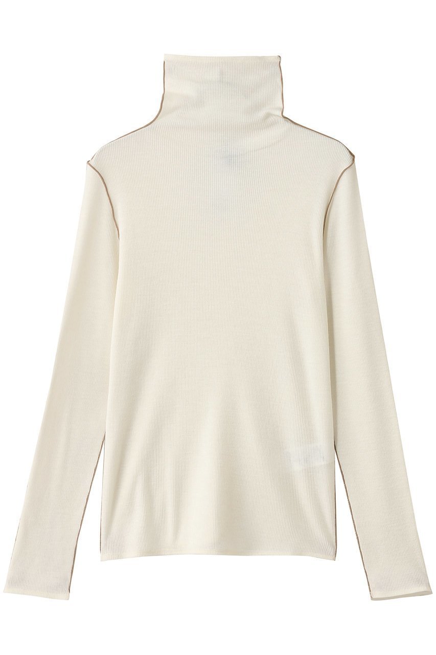 【ベイジ,/BEIGE,】のFORD(フォード)/ウール配色メローハイネックカットソー 人気、トレンドファッション・服の通販 founy(ファニー) 　ファッション　Fashion　レディースファッション　Fashion for Women　トップス・カットソー　Cut & Sew Tops　シャツ・ブラウス・オフィスカジュアル　Elegant Blouses & Button-Ups　ロングTシャツ・Tシャツ　Longline T-Shirts & Tees　カットソー・ベーシックTシャツ　Cut-and-Sewn Tops / Stretch Tees & Basics　2025年　2025　2025-2026秋冬・A/W　Autumn/Winter 2025–26 AW25–26　インナー　Innerwear　カットソー　Cut and Sewn Top　カーディガン　Cardigan, Knitwear　ジャケット　Jacket, Outerwear　スリーブ　Sleeve, Long Sleeve / Short Sleeve　ハイネック　High Neck, Mock Neck　ロング　Long, Long-Length　A/W・秋冬　Autumn/Winter　 other-1|ID: prp329100004630022 ipo3291000000033298412