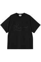 【ランバン オン ブルー/LANVIN en Bleu】のグログランテープロゴ刺しゅうTシャツ ブラック|ID:prp329100004630023