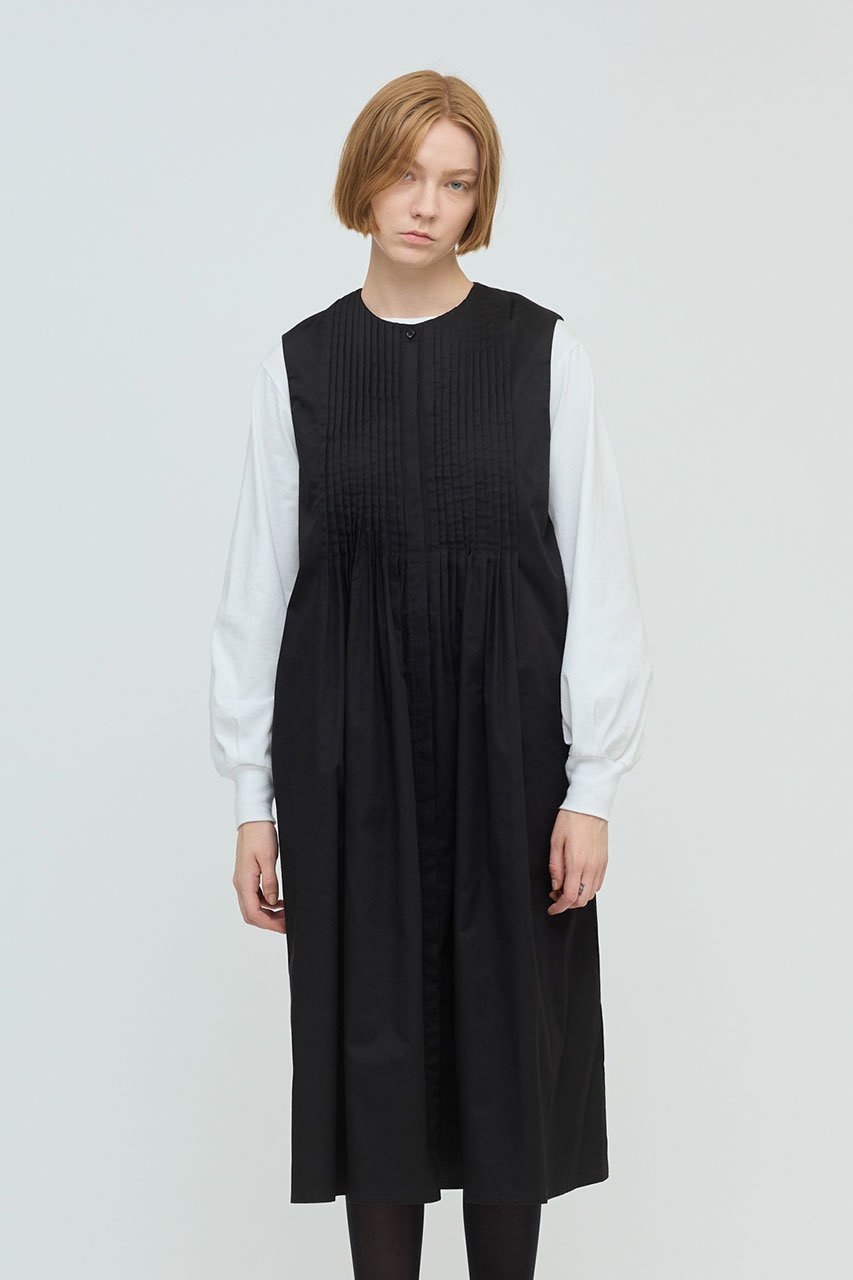 【ミズイロ インド/mizuiro ind】のcrew neck pin tucked OP ワンピース 人気、トレンドファッション・服の通販 founy(ファニー) 　ファッション　Fashion　レディースファッション　Fashion for Women　ワンピース　Dresses　チュニック　Tunic Tops & Dresses　おすすめ　Recommended / Our Picks　なめらか　Smooth, Silky Texture　チュニック　Tunic, Long Top　フェミニン　Feminine, Girly　ロング　Long, Long-Length　other-6|ID: prp329100004630025 ipo3291000000033706044