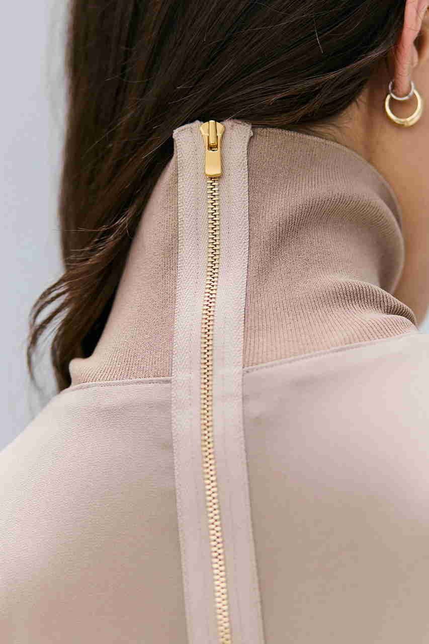 【ベイジ,/BEIGE,】のFLEUR(フルール)/ニットコンビハイネックノースリーブドレス 人気、トレンドファッション・服の通販 founy(ファニー) 　ファッション　Fashion　レディースファッション　Fashion for Women　ワンピース　Dresses　フォーマル・パーティードレス・結婚式用ドレス　Elegant & Casual Dresses　チュニック　Tunic Tops & Dresses　2025年　2025　2025-2026秋冬・A/W　Autumn/Winter 2025–26 AW25–26　とろみ　Fluid, Flowy Fabric　アクセサリー　Fashion Accessories　ギャザー　Gathered, Ruffled　サンダル　Sandals, Summer Shoes　ストレッチ　Stretch, Stretchy Fabric　チュニック　Tunic, Long Top　ドレス　Dress, One-Piece　ノースリーブ　Sleeveless, No-Sleeve　ロング　Long, Long-Length　エレガント 上品　Elegant　人気　Popular, Best Seller　A/W・秋冬　Autumn/Winter　other-3|ID: prp329100004630026 ipo3291000000033298453
