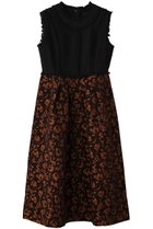 【ランバン オン ブルー/LANVIN en Bleu】のジャガードコンビワンピース ブラウン|ID: prp329100004630027 ipo3291000000036063597