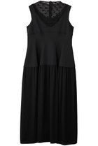 【ランバン オン ブルー/LANVIN en Bleu】のプリーツコンビマットサテンワンピース ブラック|ID: prp329100004630028 ipo3291000000036225953