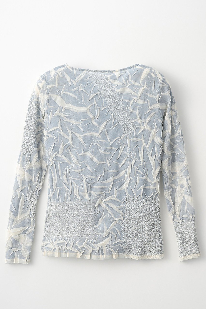 【ミューラル/MURRAL】のCrumpled トップス 人気、トレンドファッション・服の通販 founy(ファニー) 　ファッション　Fashion　レディースファッション　Fashion for Women　トップス・カットソー　Cut & Sew Tops　シャツ・ブラウス・オフィスカジュアル　Elegant Blouses & Button-Ups　ロングTシャツ・Tシャツ　Longline T-Shirts & Tees　カットソー・ベーシックTシャツ　Cut-and-Sewn Tops / Stretch Tees & Basics　2025年　2025　2025-2026秋冬・A/W　Autumn/Winter 2025–26 AW25–26　エレガント 上品　Elegant　コレクション　Collection, Seasonal Line　スリーブ　Sleeve, Long Sleeve / Short Sleeve　プリント　Print, Printed Pattern　プリーツ　Pleats, Pleated　ランダム　Random, Irregular　リラックス　Relax, Relaxed Fit　ロング　Long, Long-Length　A/W・秋冬　Autumn/Winter　other-5|ID: prp329100004630030 ipo3291000000035688000