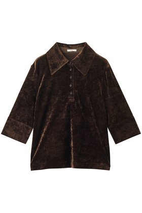 【クラネ/CLANE】 CRUSHED VELOUR POLO TOPS/シャツ/ブラウス人気、トレンドファッション・服の通販 founy(ファニー) ファッション Fashion レディースファッション Fashion for Women トップス・カットソー Cut & Sew Tops シャツ・ブラウス・オフィスカジュアル Elegant Blouses & Button-Ups ベロアトップス Velour Tops / Velvet-Look Items 2025年 2025 2025-2026秋冬・A/W Autumn/Winter 2025–26 AW25–26 なめらか Smooth, Silky Texture カフス Cuff Design クラッシュ Distressed, Crashed Style ショート Short, Short Length スリーブ Sleeve, Long Sleeve / Short Sleeve フォルム Silhouette, Form ベロア Velour, Soft Velvet リラックス Relax, Relaxed Fit エレガント 上品 Elegant A/W・秋冬 Autumn/Winter |ID:prp329100004630035