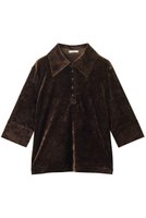 【クラネ/CLANE】のCRUSHED VELOUR POLO TOPS/シャツ/ブラウス 人気、トレンドファッション・服の通販 founy(ファニー) ファッション Fashion レディースファッション Fashion for Women トップス・カットソー Cut & Sew Tops シャツ・ブラウス・オフィスカジュアル Elegant Blouses & Button-Ups ベロアトップス Velour Tops / Velvet-Look Items 2025年 2025 2025-2026秋冬・A/W Autumn/Winter 2025–26 AW25–26 なめらか Smooth, Silky Texture カフス Cuff Design クラッシュ Distressed, Crashed Style ショート Short, Short Length スリーブ Sleeve, Long Sleeve / Short Sleeve フォルム Silhouette, Form ベロア Velour, Soft Velvet リラックス Relax, Relaxed Fit エレガント 上品 Elegant A/W・秋冬 Autumn/Winter |ID:prp329100004630035