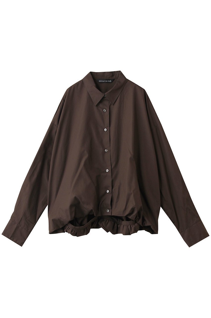 【ミズイロ インド/mizuiro ind】のballon shirt シャツ インテリア・キッズ・メンズ・レディースファッション・服の通販 founy(ファニー) 　ファッション　Fashion　レディースファッション　Fashion for Women　トップス・カットソー　Cut & Sew Tops　シャツ・ブラウス・オフィスカジュアル　Elegant Blouses & Button-Ups　2025年　2025　2025-2026秋冬・A/W　Autumn/Winter 2025–26 AW25–26　スリーブ　Sleeve, Long Sleeve / Short Sleeve　バルーン　Balloon, Balloon Silhouette　ロング　Long, Long-Length　A/W・秋冬　Autumn/Winter　brown|ID: prp329100004630036 ipo3291000000033298551