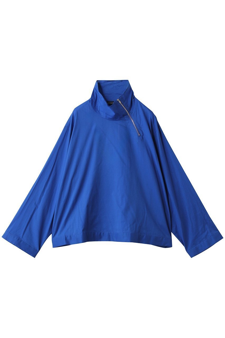 【ミズイロ インド/mizuiro ind】のzip high neck collar P/O プルオーバー インテリア・キッズ・メンズ・レディースファッション・服の通販 founy(ファニー) 　ファッション　Fashion　レディースファッション　Fashion for Women　トップス・カットソー　Cut & Sew Tops　シャツ・ブラウス・オフィスカジュアル　Elegant Blouses & Button-Ups　カジュアルプルオーバー・ニットトップス　Pullovers & Knit Tops / Casual Pullovers　2025年　2025　2025-2026秋冬・A/W　Autumn/Winter 2025–26 AW25–26　アシンメトリー　Asymmetrical Style　シンプル　Simple, Minimal　ジップ　Zip, Zipper　スリーブ　Sleeve, Long Sleeve / Short Sleeve　ハイネック　High Neck, Mock Neck　ミックス　Mix, Mixed Style　ロング　Long, Long-Length　A/W・秋冬　Autumn/Winter　blue|ID: prp329100004630038 ipo3291000000033298564