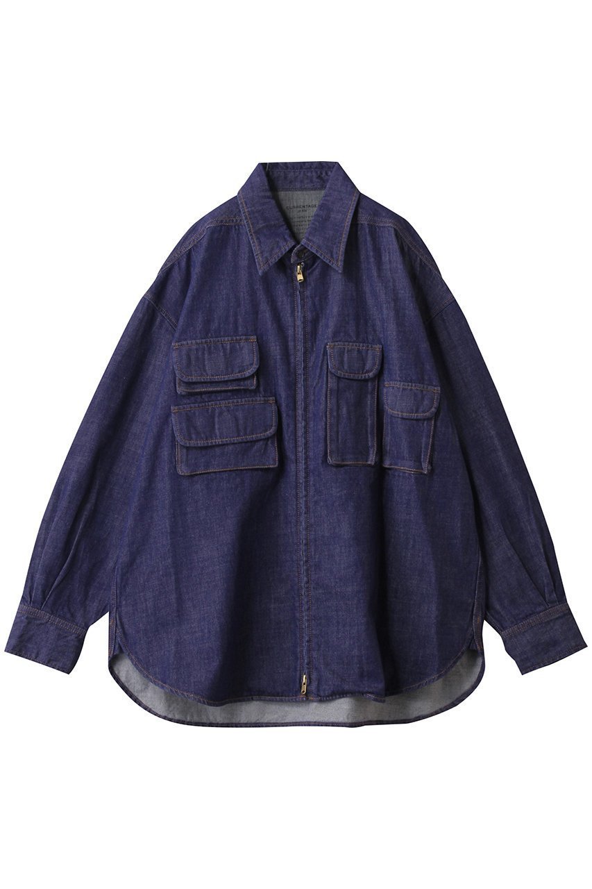 【マルティニーク/martinique】の【CURRENTAGE】Fishing ブラウス インテリア・キッズ・メンズ・レディースファッション・服の通販 founy(ファニー) 　ファッション　Fashion　レディースファッション　Fashion for Women　トップス・カットソー　Cut & Sew Tops　シャツ・ブラウス・オフィスカジュアル　Elegant Blouses & Button-Ups　シンプル　Simple, Minimal　スリーブ　Sleeve, Long Sleeve / Short Sleeve　ポケット　Pocket, Pocket Detail　ロング　Long, Long-Length　定番　Standard, Basic Item　ブルー|ID: prp329100004630041 ipo3291000000036063625