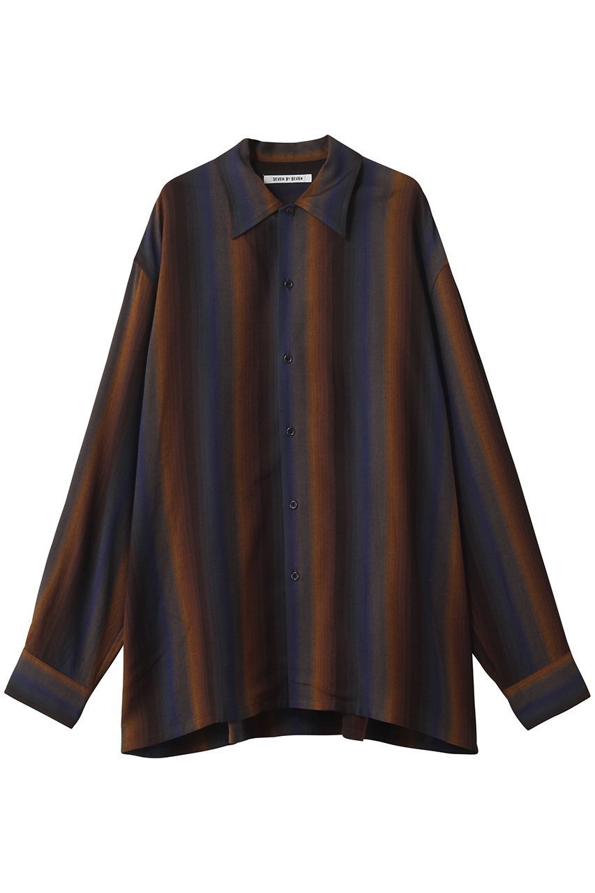 【セブン バイ セブン/SEVEN BY SEVEN / MEN】の【MEN】ルーズ シャツ 人気、トレンドファッション・服の通販 founy(ファニー) 　ファッション　Fashion　メンズファッション　Fashion for Men　2025年　2025　2025-2026秋冬・A/W　Autumn/Winter 2025–26 AW25–26　グラデーション　Gradient, Ombre　ストライプ　Stripe, Striped Pattern　スリーブ　Sleeve, Long Sleeve / Short Sleeve　ボトム　Bottoms, Lower Wear　ルーズ　Loose, Oversized　ロング　Long, Long-Length　エレガント 上品　Elegant　A/W・秋冬　Autumn/Winter　 other-1|ID: prp329100004630042 ipo3291000000033298593