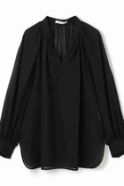 【ベイジ,/BEIGE,】のMOYE(モイエ)/シアーウールパフスリーブブラウス Black|ID:prp329100004630044