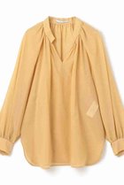 【ベイジ,/BEIGE,】のMOYE(モイエ)/シアーウールパフスリーブブラウス Mustard|ID:prp329100004630044
