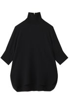 【ベイジ,/BEIGE,】のFLEUR(フルール)/ニットコンビハイネック半袖ブラウス Black|ID:prp329100004630049