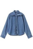 【ベイジ,/BEIGE,】のMARKEL/ボウタイ付きシャツカラーデニムシャツ L.Indigo|ID:prp329100004630050