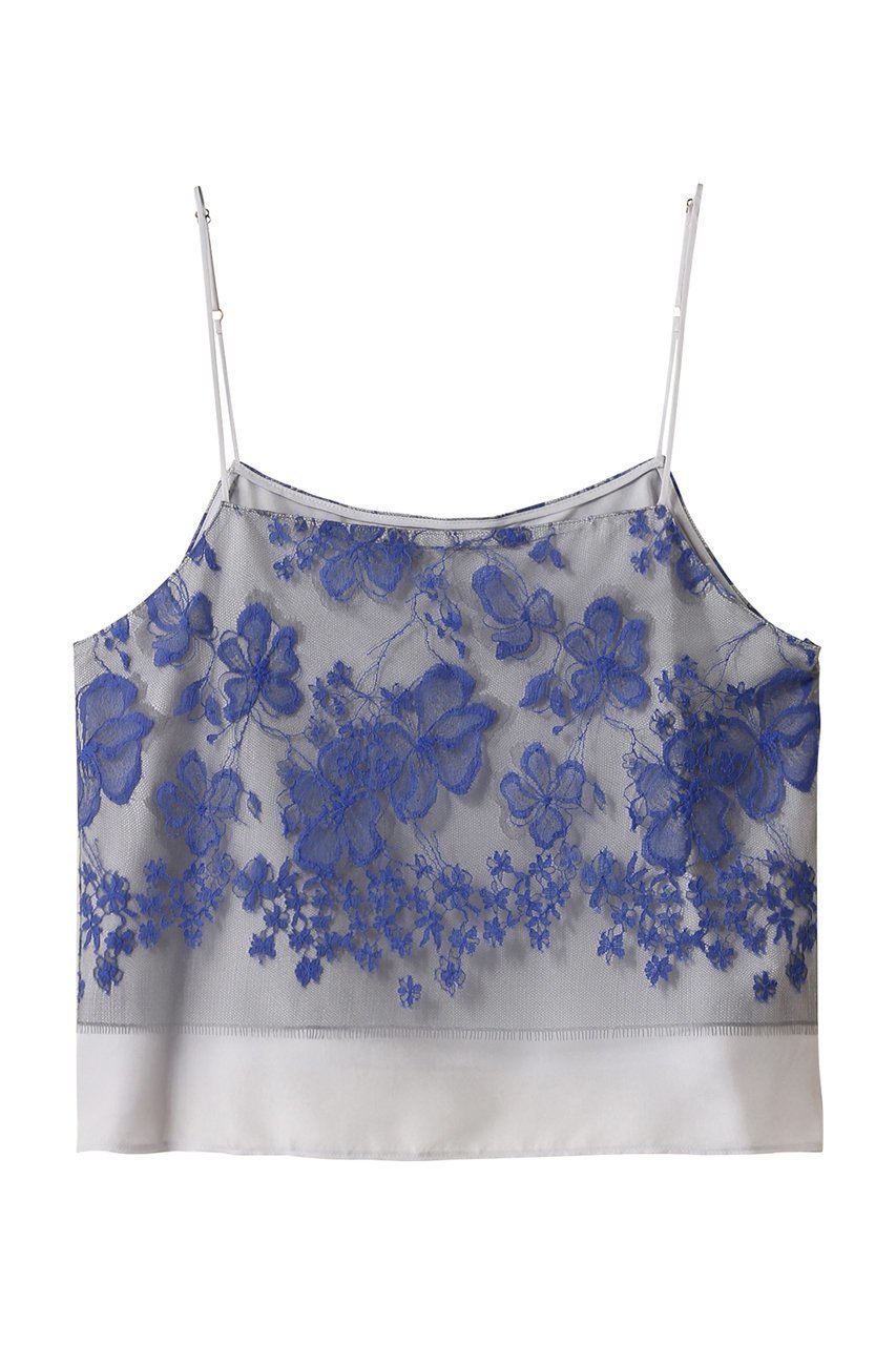 【エブール/ebure】のブルーフラワーレース キャミソール インテリア・キッズ・メンズ・レディースファッション・服の通販 founy(ファニー) 　ファッション　Fashion　レディースファッション　Fashion for Women　トップス・カットソー　Cut & Sew Tops　キャミソール&ノースリーブ　Camisoles & Sleeveless Tops　シャツ・ブラウス・オフィスカジュアル　Elegant Blouses & Button-Ups　おすすめ　Recommended / Our Picks　インナー　Innerwear　カットソー　Cut and Sewn Top　キャミソール　Camisole, Spaghetti Strap Top　シルク　Silk, 100% Silk　ジャケット　Jacket, Outerwear　ノースリーブ　Sleeveless, No-Sleeve　フランス　France, French　マニッシュ　Mannish, Boyish　レース　Lace, Lace Fabric　ブルー|ID: prp329100004630053 ipo3291000000035723309