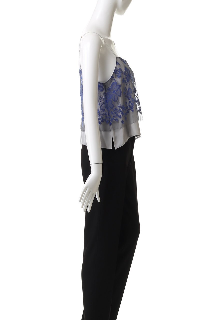 【エブール/ebure】のブルーフラワーレース キャミソール 人気、トレンドファッション・服の通販 founy(ファニー) 　ファッション　Fashion　レディースファッション　Fashion for Women　トップス・カットソー　Cut & Sew Tops　キャミソール&ノースリーブ　Camisoles & Sleeveless Tops　シャツ・ブラウス・オフィスカジュアル　Elegant Blouses & Button-Ups　おすすめ　Recommended / Our Picks　インナー　Innerwear　カットソー　Cut and Sewn Top　キャミソール　Camisole, Spaghetti Strap Top　シルク　Silk, 100% Silk　ジャケット　Jacket, Outerwear　ノースリーブ　Sleeveless, No-Sleeve　フランス　France, French　マニッシュ　Mannish, Boyish　レース　Lace, Lace Fabric　other-3|ID: prp329100004630053 ipo3291000000035723312