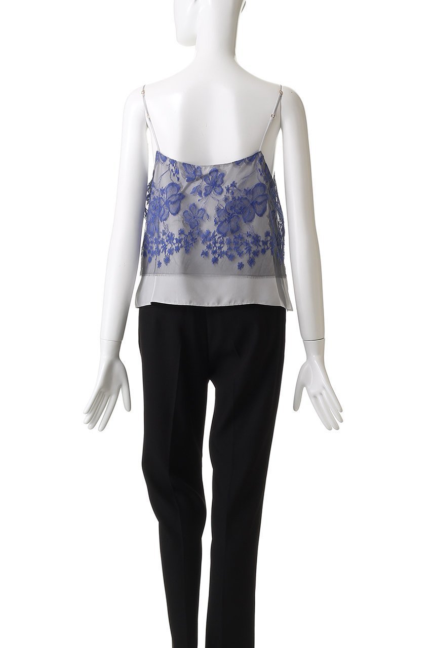 【エブール/ebure】のブルーフラワーレース キャミソール 人気、トレンドファッション・服の通販 founy(ファニー) 　ファッション　Fashion　レディースファッション　Fashion for Women　トップス・カットソー　Cut & Sew Tops　キャミソール&ノースリーブ　Camisoles & Sleeveless Tops　シャツ・ブラウス・オフィスカジュアル　Elegant Blouses & Button-Ups　おすすめ　Recommended / Our Picks　インナー　Innerwear　カットソー　Cut and Sewn Top　キャミソール　Camisole, Spaghetti Strap Top　シルク　Silk, 100% Silk　ジャケット　Jacket, Outerwear　ノースリーブ　Sleeveless, No-Sleeve　フランス　France, French　マニッシュ　Mannish, Boyish　レース　Lace, Lace Fabric　other-4|ID: prp329100004630053 ipo3291000000035723313