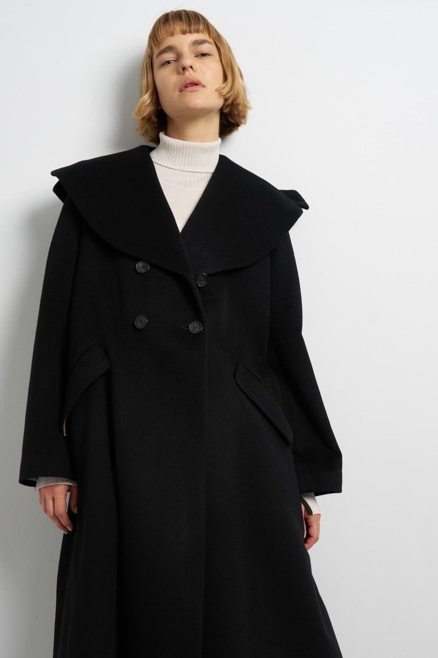 【ランバン オン ブルー/LANVIN en Bleu】のケープカラーカシミヤコート 人気、トレンドファッション・服の通販 founy(ファニー) 　ファッション　Fashion　レディースファッション　Fashion for Women　アウター　Coat / Outerwear Collection　コート・ロングコート・ピーコート　Long Coats, Peacoats & More　クラシカル　Classical, Vintage-Inspired　スーツ　Suit, Formalwear　ドレス　Dress, One-Piece　ファブリック　Fabric, Textile　フォーマル　Formal, Dressy　フレア　Flare, Flared　ロング　Long, Long-Length　冬　Winter / This Winter　軽量　Lightweight, Ultra Light　other-8|ID: prp329100004630056 ipo3291000000033510898