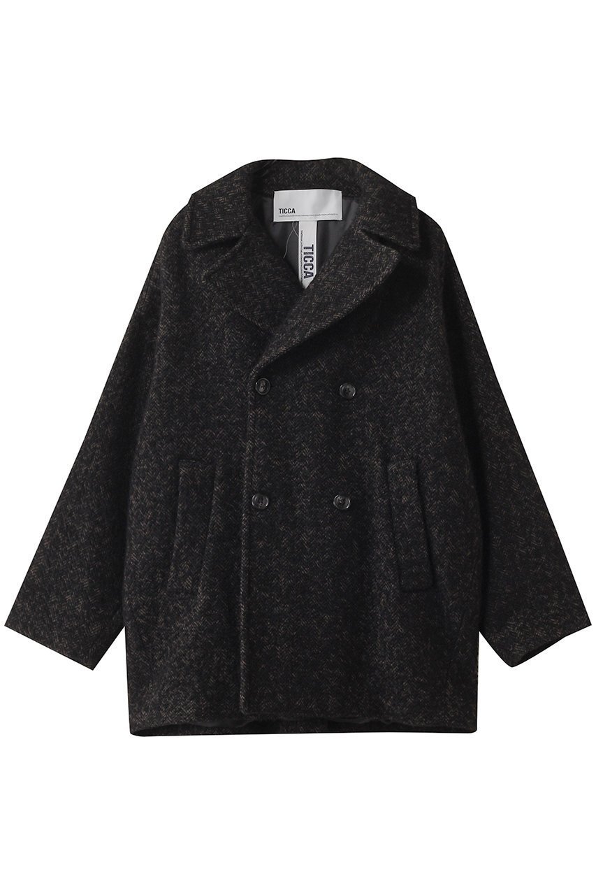 【ティッカ/TICCA】の【8/8 0:00販売開始】ミックスツイードピーコート 人気、トレンドファッション・服の通販 founy(ファニー) 　ファッション　Fashion　レディースファッション　Fashion for Women　アウター　Coat / Outerwear Collection　コート・ロングコート・ピーコート　Long Coats, Peacoats & More　2025年　2025　2025-2026秋冬・A/W　Autumn/Winter 2025–26 AW25–26　クラシカル　Classical, Vintage-Inspired　ショート　Short, Short Length　ツイード　Twill, Twill Weave　ハーフ　Half, Half-Length　バランス　Balance, Style Balance　ポケット　Pocket, Pocket Detail　エレガント 上品　Elegant　人気　Popular, Best Seller　A/W・秋冬　Autumn/Winter　 other-1|ID: prp329100004630058 ipo3291000000033298732