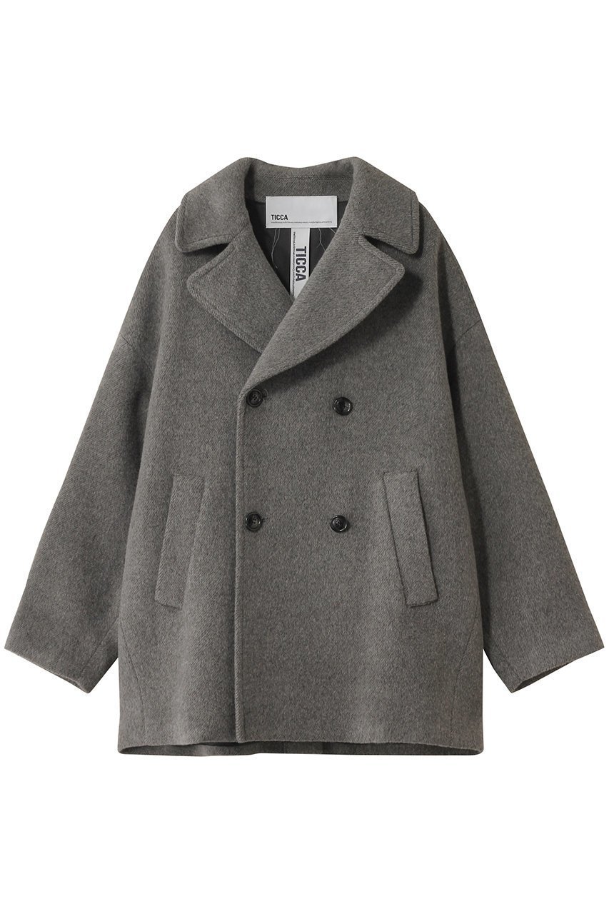 【ティッカ/TICCA】の【8/8 0:00販売開始】ピーコート インテリア・キッズ・メンズ・レディースファッション・服の通販 founy(ファニー) 　ファッション　Fashion　レディースファッション　Fashion for Women　アウター　Coat / Outerwear Collection　コート・ロングコート・ピーコート　Long Coats, Peacoats & More　2025年　2025　2025-2026秋冬・A/W　Autumn/Winter 2025–26 AW25–26　ショート　Short, Short Length　ハーフ　Half, Half-Length　バランス　Balance, Style Balance　ポケット　Pocket, Pocket Detail　人気　Popular, Best Seller　定番　Standard, Basic Item　A/W・秋冬　Autumn/Winter　グレー|ID: prp329100004630059 ipo3291000000033298744