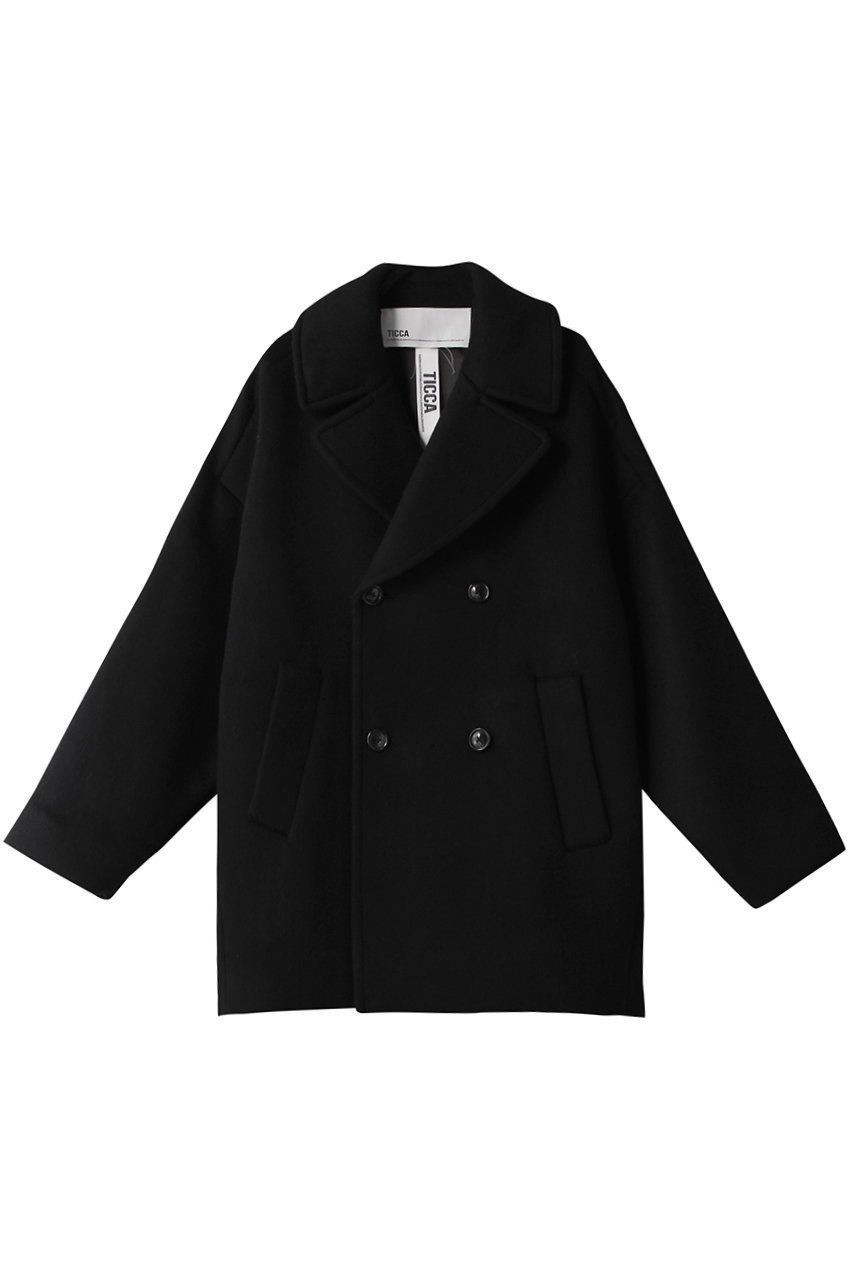 【ティッカ/TICCA】の【8/8 0:00販売開始】ピーコート インテリア・キッズ・メンズ・レディースファッション・服の通販 founy(ファニー) 　ファッション　Fashion　レディースファッション　Fashion for Women　アウター　Coat / Outerwear Collection　コート・ロングコート・ピーコート　Long Coats, Peacoats & More　2025年　2025　2025-2026秋冬・A/W　Autumn/Winter 2025–26 AW25–26　ショート　Short, Short Length　ハーフ　Half, Half-Length　バランス　Balance, Style Balance　ポケット　Pocket, Pocket Detail　人気　Popular, Best Seller　定番　Standard, Basic Item　A/W・秋冬　Autumn/Winter　ブラック|ID: prp329100004630059 ipo3291000000033298747
