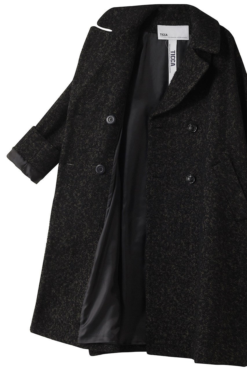 【ティッカ/TICCA】の【8/8 0:00販売開始】ミックスツイードテントコート 人気、トレンドファッション・服の通販 founy(ファニー) 　ファッション　Fashion　レディースファッション　Fashion for Women　アウター　Coat / Outerwear Collection　コート・ロングコート・ピーコート　Long Coats, Peacoats & More　2025年　2025　2025-2026秋冬・A/W　Autumn/Winter 2025–26 AW25–26　カフス　Cuff Design　クラシカル　Classical, Vintage-Inspired　ツイード　Twill, Twill Weave　ロング　Long, Long-Length　エレガント 上品　Elegant　A/W・秋冬　Autumn/Winter　other-6|ID: prp329100004630060 ipo3291000000033298761