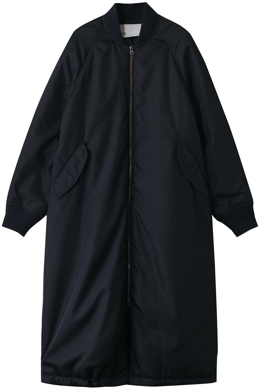 【ティッカ/TICCA】の【8/8 0:00販売開始】ロングMA-1 インテリア・キッズ・メンズ・レディースファッション・服の通販 founy(ファニー) 　ファッション　Fashion　レディースファッション　Fashion for Women　アウター　Coat / Outerwear Collection　コート・ロングコート・ピーコート　Long Coats, Peacoats & More　MA-1ジャケット　MA-1 Bomber Jackets / Flight Jackets　2025年　2025　2025-2026秋冬・A/W　Autumn/Winter 2025–26 AW25–26　ギャザー　Gathered, Ruffled　コクーン　Cocoon, Cocoon Silhouette　バランス　Balance, Style Balance　ブルゾン　Blouson, Bomber Jacket　ミリタリー　Military, Army Style　ロング　Long, Long-Length　エレガント 上品　Elegant　定番　Standard, Basic Item　A/W・秋冬　Autumn/Winter　ネイビー|ID: prp329100004630062 ipo3291000000033298779
