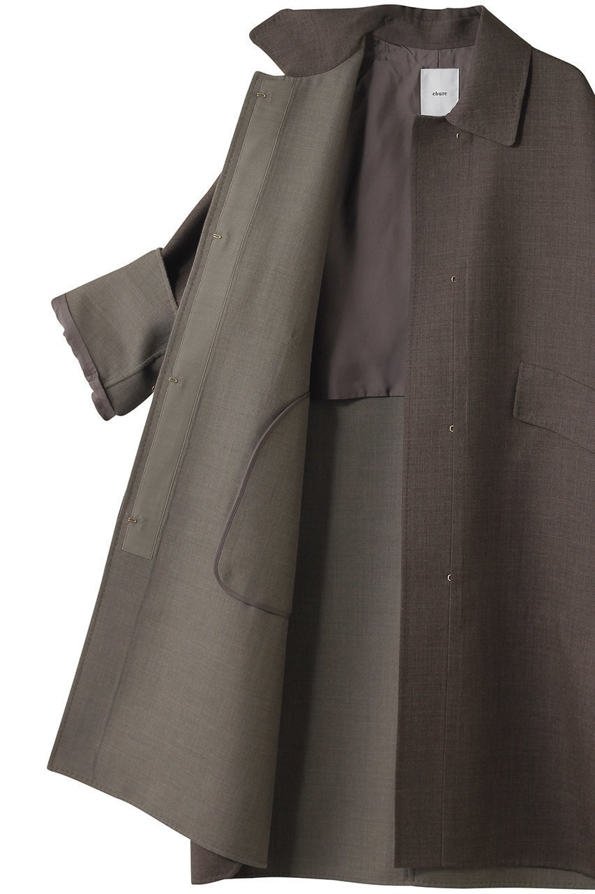 【エブール/ebure】のライトウールリバー ステンカラーコート 人気、トレンドファッション・服の通販 founy(ファニー) ファッション Fashion レディースファッション Fashion for Women アウター Coat / Outerwear Collection コート・ロングコート・ピーコート Long Coats, Peacoats & More スリット Slit, Slit Detail ダブル Double, Double-Breasted ドレープ Drape, Draping Fabric フェイス Face, Facial Design ロング Long, Long-Length エレガント 上品 Elegant 秋 Autumn other-6|ID: prp329100004630063 ipo3291000000035376118
