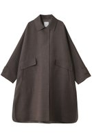 【エブール/ebure】のライトウールリバー ステンカラーコート 人気、トレンドファッション・服の通販 founy(ファニー) ファッション Fashion レディースファッション Fashion for Women アウター Coat / Outerwear Collection コート・ロングコート・ピーコート Long Coats, Peacoats & More スリット Slit, Slit Detail ダブル Double, Double-Breasted ドレープ Drape, Draping Fabric フェイス Face, Facial Design ロング Long, Long-Length エレガント 上品 Elegant 秋 Autumn |ID:prp329100004630063