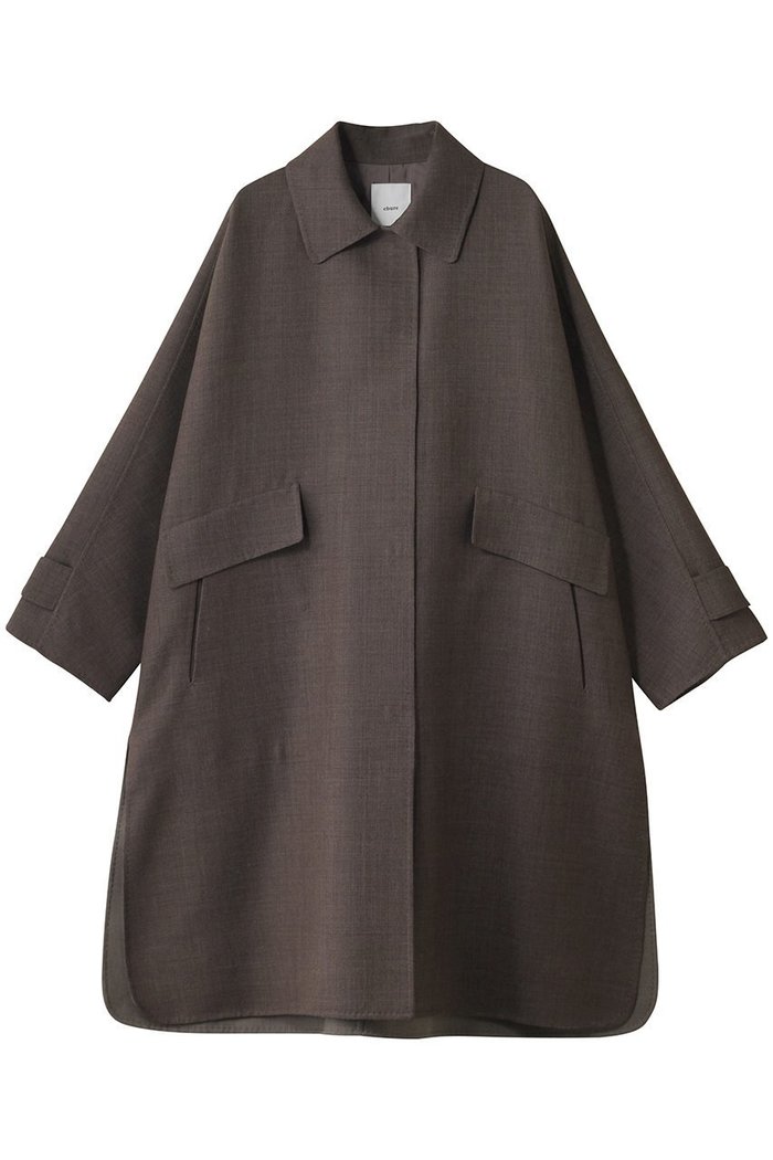 【エブール/ebure】のライトウールリバー ステンカラーコート インテリア・キッズ・メンズ・レディースファッション・服の通販 founy(ファニー) https://founy.com/ ファッション Fashion レディースファッション Fashion for Women アウター Coat / Outerwear Collection コート・ロングコート・ピーコート Long Coats, Peacoats & More スリット Slit, Slit Detail ダブル Double, Double-Breasted ドレープ Drape, Draping Fabric フェイス Face, Facial Design ロング Long, Long-Length エレガント 上品 Elegant 秋 Autumn |ID: prp329100004630063 ipo3291000000035827431