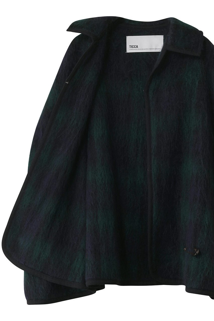【ティッカ/TICCA】の【8/8 0:00販売開始】チェックシャギーポンチョ 人気、トレンドファッション・服の通販 founy(ファニー) 　ファッション　Fashion　レディースファッション　Fashion for Women　アウター　Coat / Outerwear Collection　コート・ロングコート・ピーコート　Long Coats, Peacoats & More　ポンチョ・ケープコート　Ponchos & Capes　2025年　2025　2025-2026秋冬・A/W　Autumn/Winter 2025–26 AW25–26　クラシカル　Classical, Vintage-Inspired　ショート　Short, Short Length　トレンド　Trend, Trending Now　ポンチョ　Poncho, Cape Style　エレガント 上品　Elegant　A/W・秋冬　Autumn/Winter　other-7|ID: prp329100004630064 ipo3291000000033298804