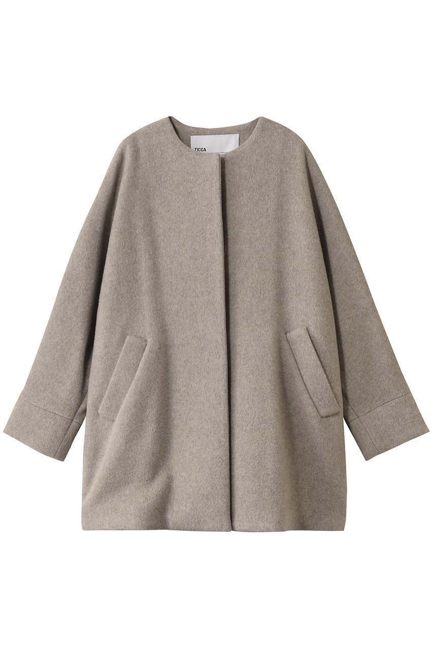 【ティッカ/TICCA】の【8/8 0:00販売開始】ノーカラーテントコート 人気、トレンドファッション・服の通販 founy(ファニー) 　ファッション　Fashion　レディースファッション　Fashion for Women　アウター　Coat / Outerwear Collection　コート・ロングコート・ピーコート　Long Coats, Peacoats & More　2025年　2025　2025-2026秋冬・A/W　Autumn/Winter 2025–26 AW25–26　ショート　Short, Short Length　バランス　Balance, Style Balance　A/W・秋冬　Autumn/Winter　 other-1|ID: prp329100004630065 ipo3291000000033298806