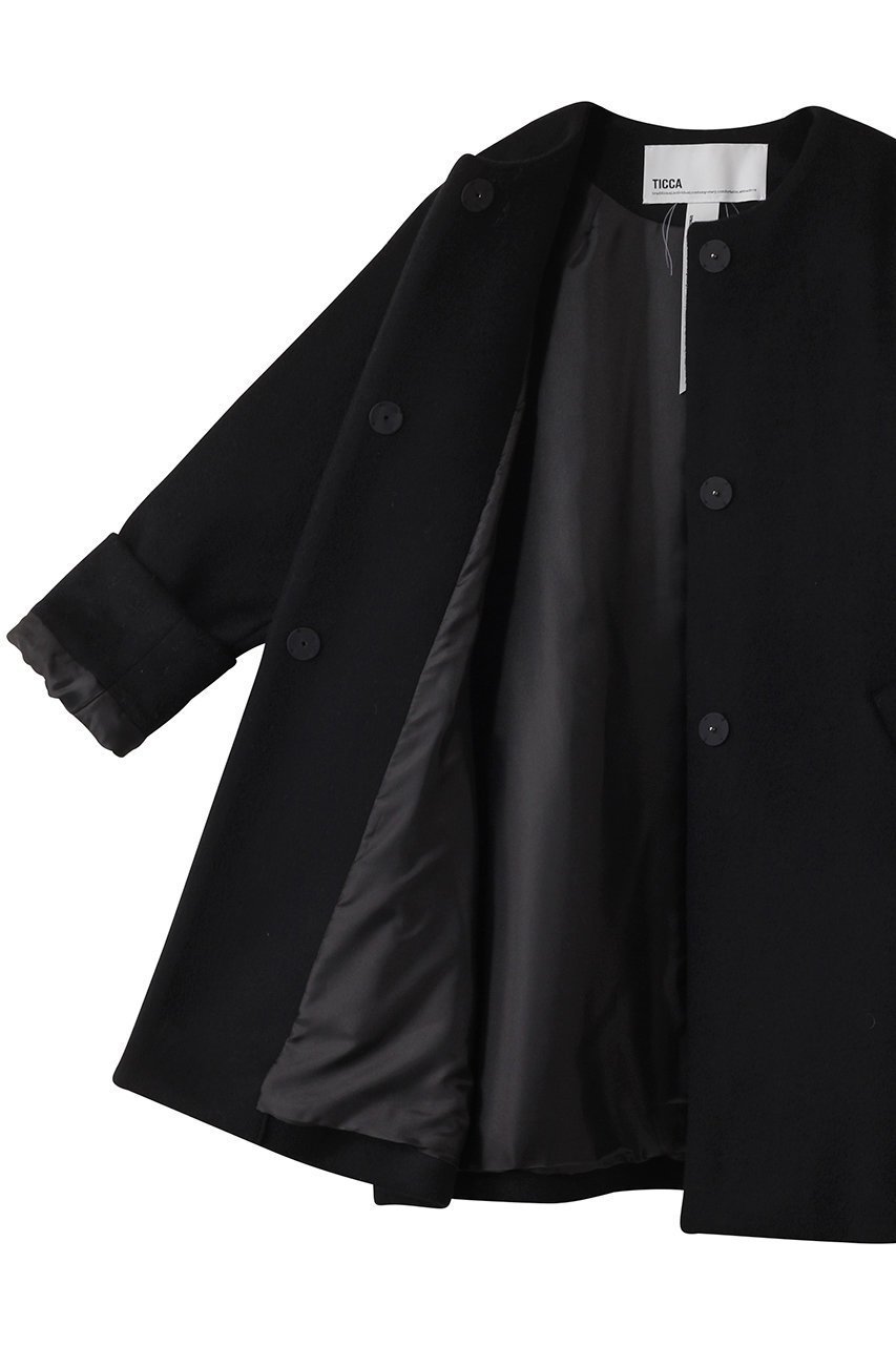 【ティッカ/TICCA】の【8/8 0:00販売開始】ノーカラーテントコート 人気、トレンドファッション・服の通販 founy(ファニー) 　ファッション　Fashion　レディースファッション　Fashion for Women　アウター　Coat / Outerwear Collection　コート・ロングコート・ピーコート　Long Coats, Peacoats & More　2025年　2025　2025-2026秋冬・A/W　Autumn/Winter 2025–26 AW25–26　ショート　Short, Short Length　バランス　Balance, Style Balance　A/W・秋冬　Autumn/Winter　other-6|ID: prp329100004630065 ipo3291000000033298815