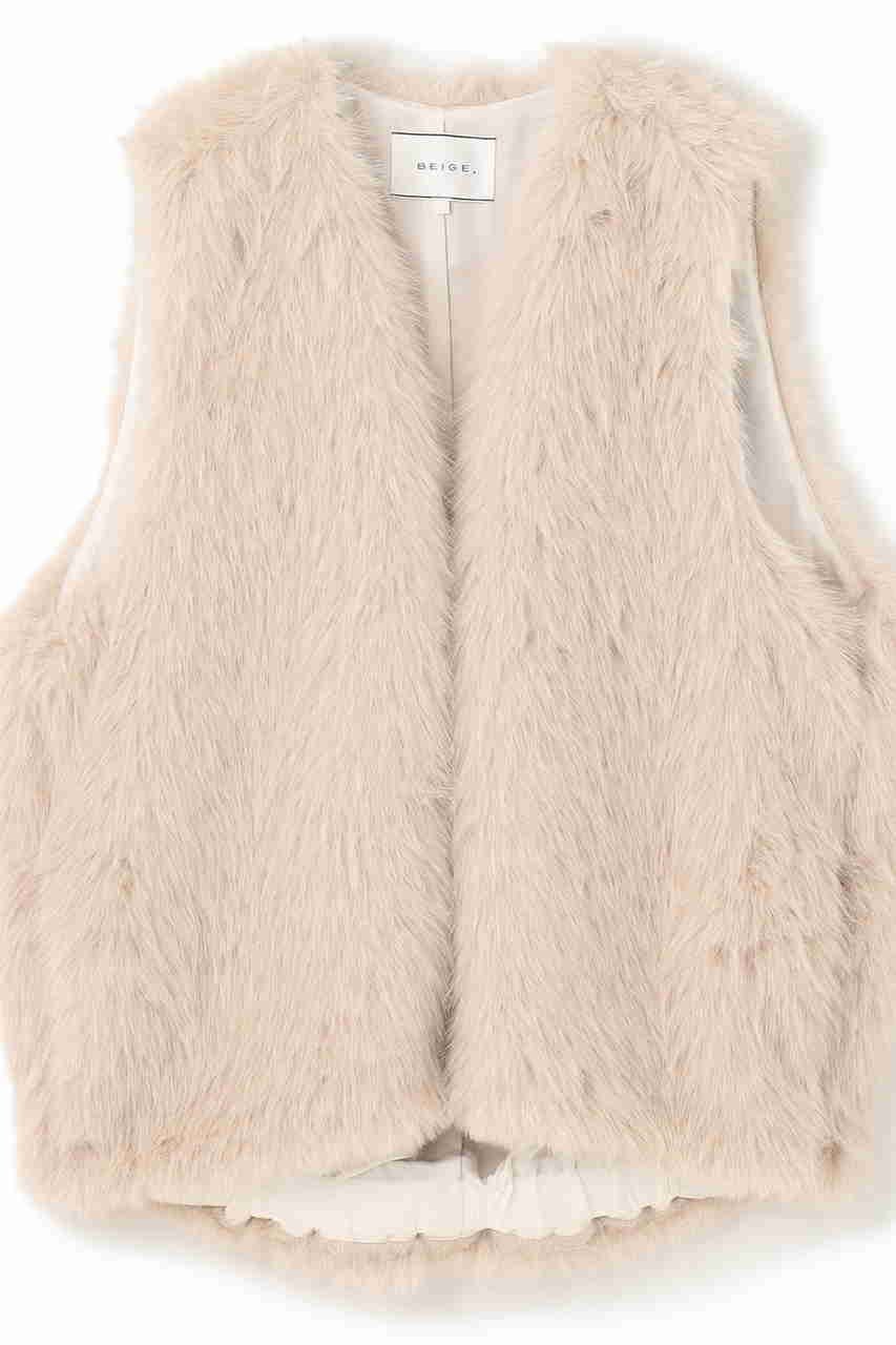 【ベイジ,/BEIGE,】のELSA(エルザ)/フェイクファージレ 人気、トレンドファッション・服の通販 founy(ファニー) 　ファッション　Fashion　レディースファッション　Fashion for Women　アウター　Coat / Outerwear Collection　レディースジャケット・軽アウター　Jackets　2025年　2025　2025-2026秋冬・A/W　Autumn/Winter 2025–26 AW25–26　シンプル　Simple, Minimal　ジャケット　Jacket, Outerwear　ベスト　Vest, Waistcoat　リュクス　Luxury, Elegant, High-End, Chic　A/W・秋冬　Autumn/Winter　 other-1|ID: prp329100004630068 ipo3291000000033298835
