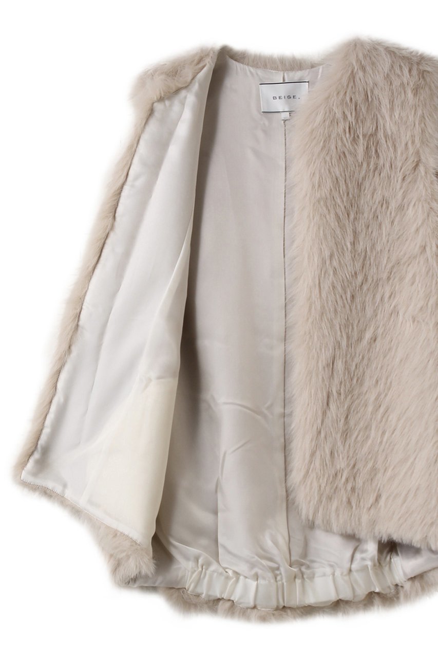 【ベイジ,/BEIGE,】のELSA(エルザ)/フェイクファージレ 人気、トレンドファッション・服の通販 founy(ファニー) 　ファッション　Fashion　レディースファッション　Fashion for Women　アウター　Coat / Outerwear Collection　レディースジャケット・軽アウター　Jackets　シンプル　Simple, Minimal　ジャケット　Jacket, Outerwear　ベスト　Vest, Waistcoat　リュクス　Luxury, Elegant, High-End, Chic　other-8|ID: prp329100004630068 ipo3291000000033330149
