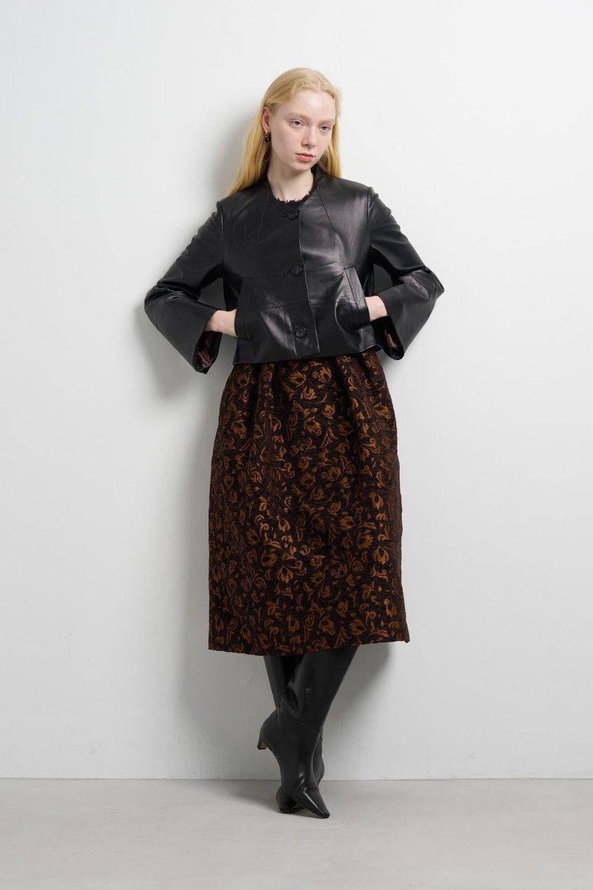 【ランバン オン ブルー/LANVIN en Bleu】のラムレザーショートジャケット 人気、トレンドファッション・服の通販 founy(ファニー) 　ファッション　Fashion　レディースファッション　Fashion for Women　アウター　Coat / Outerwear Collection　レディースジャケット・軽アウター　Jackets　イタリア　Italy　インナー　Innerwear　コンパクト　Compact, Small Size　ジャケット　Jacket, Outerwear　バランス　Balance, Style Balance　ファブリック　Fabric, Textile　フレア　Flare, Flared　ボトム　Bottoms, Lower Wear　ボトルネック　Bottle Neck, Mock Neck　ラグジュアリー　Luxury, Elegant　ワイド　Wide, Wide Fit　新作・新入荷　New Arrivals / New In　other-5|ID: prp329100004630070 ipo3291000000033298855