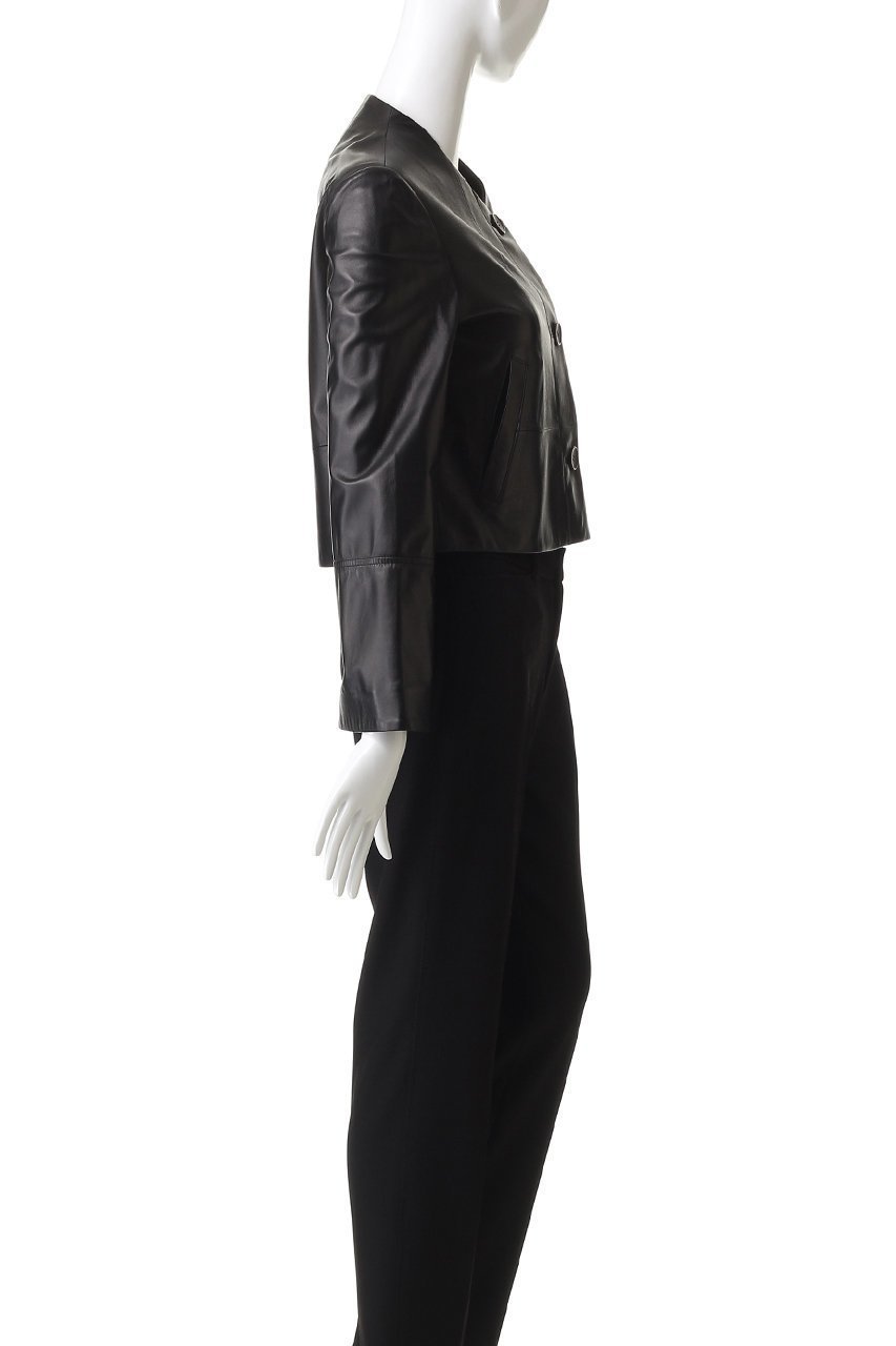 【ランバン オン ブルー/LANVIN en Bleu】のラムレザーショートジャケット 人気、トレンドファッション・服の通販 founy(ファニー) 　ファッション　Fashion　レディースファッション　Fashion for Women　アウター　Coat / Outerwear Collection　レディースジャケット・軽アウター　Jackets　イタリア　Italy　インナー　Innerwear　コンパクト　Compact, Small Size　ジャケット　Jacket, Outerwear　バランス　Balance, Style Balance　ファブリック　Fabric, Textile　フレア　Flare, Flared　ボトム　Bottoms, Lower Wear　ボトルネック　Bottle Neck, Mock Neck　ラグジュアリー　Luxury, Elegant　ワイド　Wide, Wide Fit　other-3|ID: prp329100004630070 ipo3291000000036063682