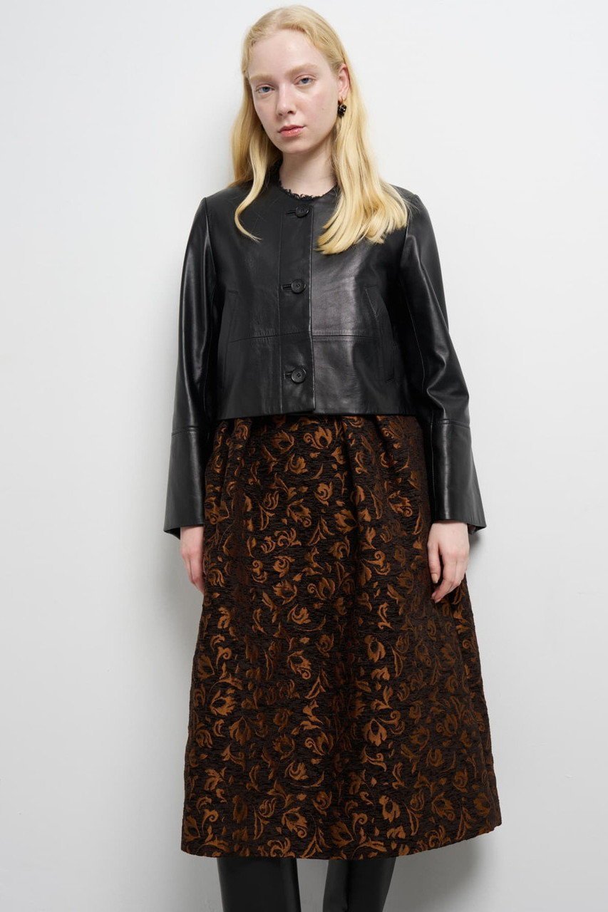 【ランバン オン ブルー/LANVIN en Bleu】のラムレザーショートジャケット 人気、トレンドファッション・服の通販 founy(ファニー) 　ファッション　Fashion　レディースファッション　Fashion for Women　アウター　Coat / Outerwear Collection　レディースジャケット・軽アウター　Jackets　イタリア　Italy　インナー　Innerwear　コンパクト　Compact, Small Size　ジャケット　Jacket, Outerwear　バランス　Balance, Style Balance　ファブリック　Fabric, Textile　フレア　Flare, Flared　ボトム　Bottoms, Lower Wear　ボトルネック　Bottle Neck, Mock Neck　ラグジュアリー　Luxury, Elegant　ワイド　Wide, Wide Fit　other-8|ID: prp329100004630070 ipo3291000000036063689