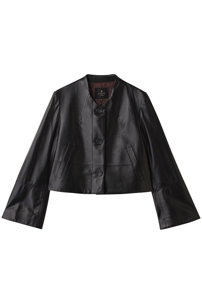 【ランバン オン ブルー/LANVIN en Bleu】のラムレザーショートジャケット インテリア・キッズ・メンズ・レディースファッション・服の通販 founy(ファニー) https://founy.com/ ファッション Fashion レディースファッション Fashion for Women アウター Coat / Outerwear Collection レディースジャケット・軽アウター Jackets イタリア Italy インナー Innerwear コンパクト Compact, Small Size ジャケット Jacket, Outerwear バランス Balance, Style Balance ファブリック Fabric, Textile フレア Flare, Flared ボトム Bottoms, Lower Wear ボトルネック Bottle Neck, Mock Neck ラグジュアリー Luxury, Elegant ワイド Wide, Wide Fit |ID: prp329100004630070 ipo3291000000036763338